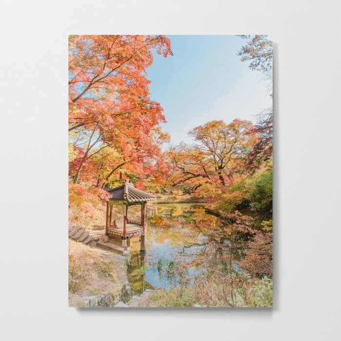 Fall in Seoul, Korea: Secret Garden at Changdeokgung Palace Metal Print