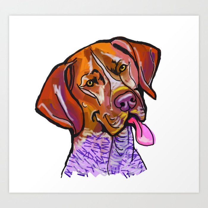 The Happy Gsp German Shorthaired Pointer Love Of My Life Art Print