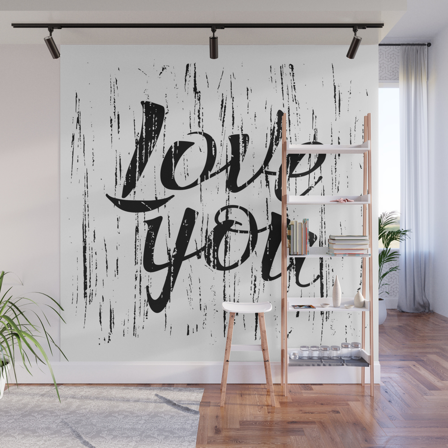 Letters Calligraphy Love You Hand Drawing Wall Mural By Alenes Society6
