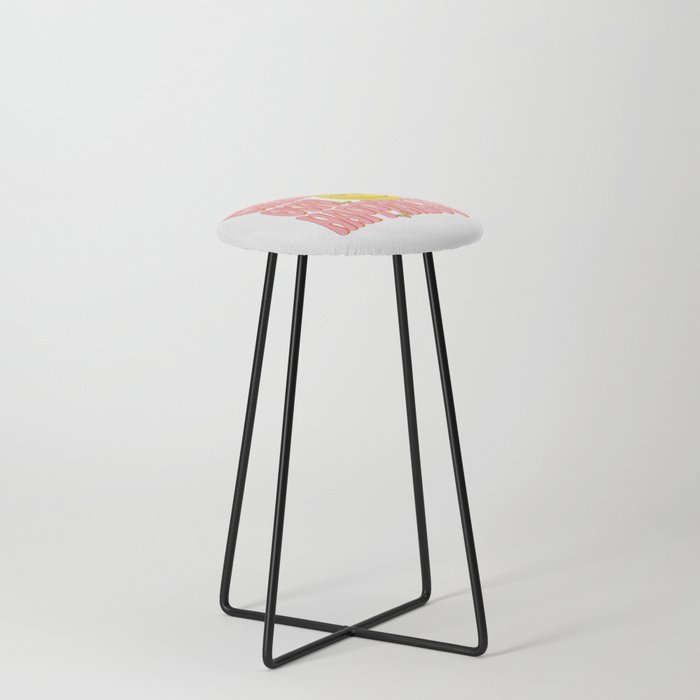 Grow freely bloom wildly wildflowers Counter Stool