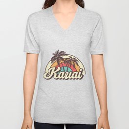 Kauai beach city V Neck T Shirt