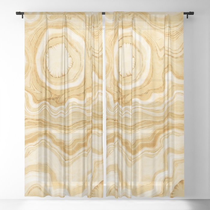 Golden Agate Texture 10 Sheer Curtain