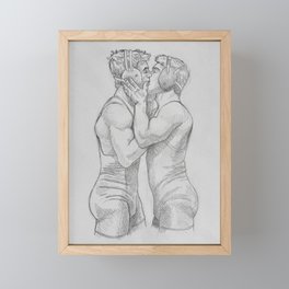 Wrestlers - NOODDOOD SKetch Framed Mini Art Print