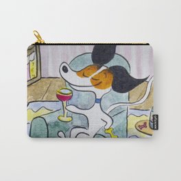 MyOddFilippo the Jack Russell drinking and relaxing Carry-All Pouch