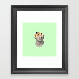 what's on my mind green Framed Art Print