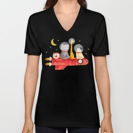 Let's All Go To Mars V Neck T Shirt