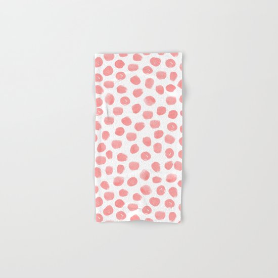 Natalia - abstract dot painting dots polka dot minimal modern gender neutral art decor Hand & Bath Towel
