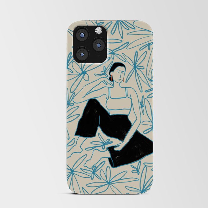 WOMAN IN A FIELD OF FLOWERS iPhone Card Case