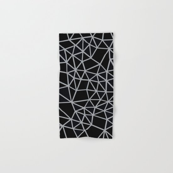 Segment Grey and Black Hand & Bath Towel