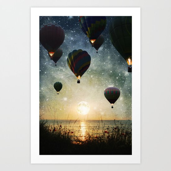 Lighting the night Art Print
