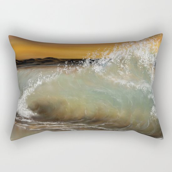 Sea Waves 2 Rectangular Pillow