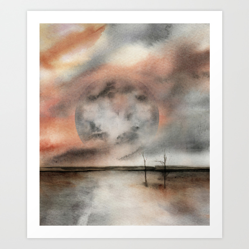 Abstract Watercolor Landscapes 8 Art Print by marcogonzalez | Society6