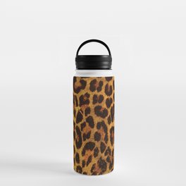 Glitter Leopard Print Water Bottle