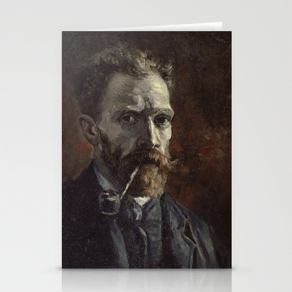 Self-Portrait with Pipe (1886) By Vincent Van Gogh Stationery Cards