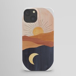 Abstract day and night iPhone Case
