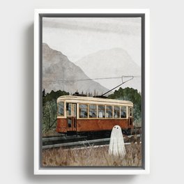 Ghost Tram Framed Canvas