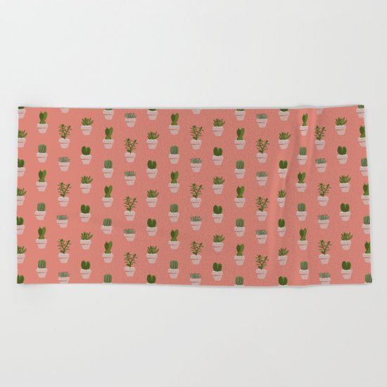 Cacti & Succulents Beach Towel