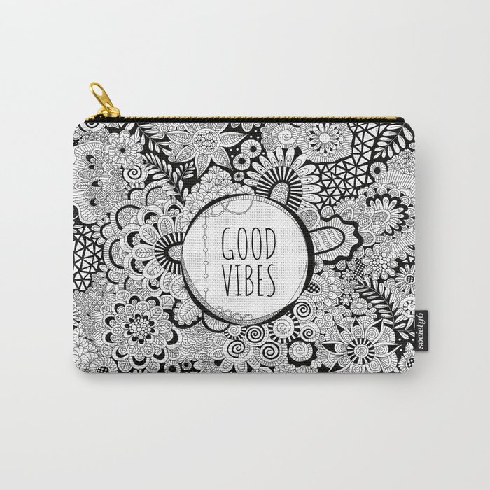 Good Vibes Doodle Carry-All Pouch