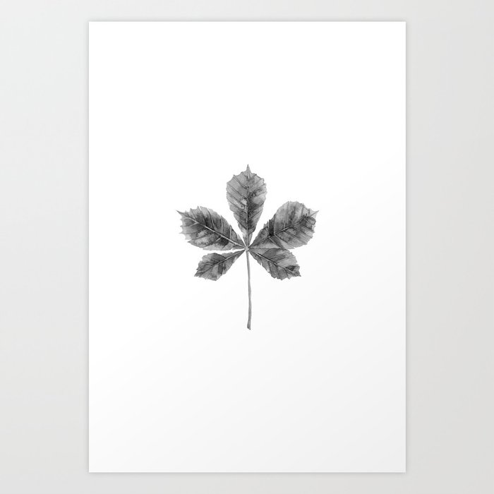 Discover the motif GREY CHESTNUT LEAF by Art by ASolo as a print at TOPPOSTER