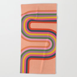 Colorful Rainbow Beach Towel