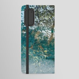 Aqua blue forest 2 Android Wallet Case