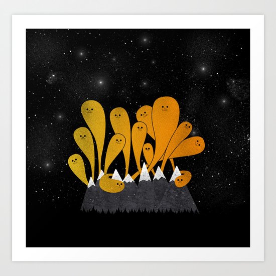 Northern Frights (Halloween Edition) Art Print