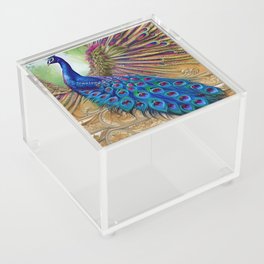 Golden Peacock Acrylic Box