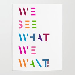 We see what we want to see Poster