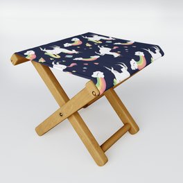 Hand drawn unicorn pattern Folding Stool