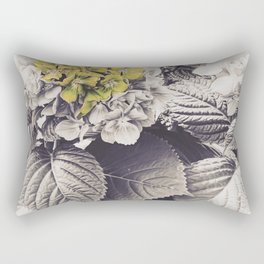 Hydrangea Color Splash - dreamy sepia and yelllow photo art Rectangular Pillow