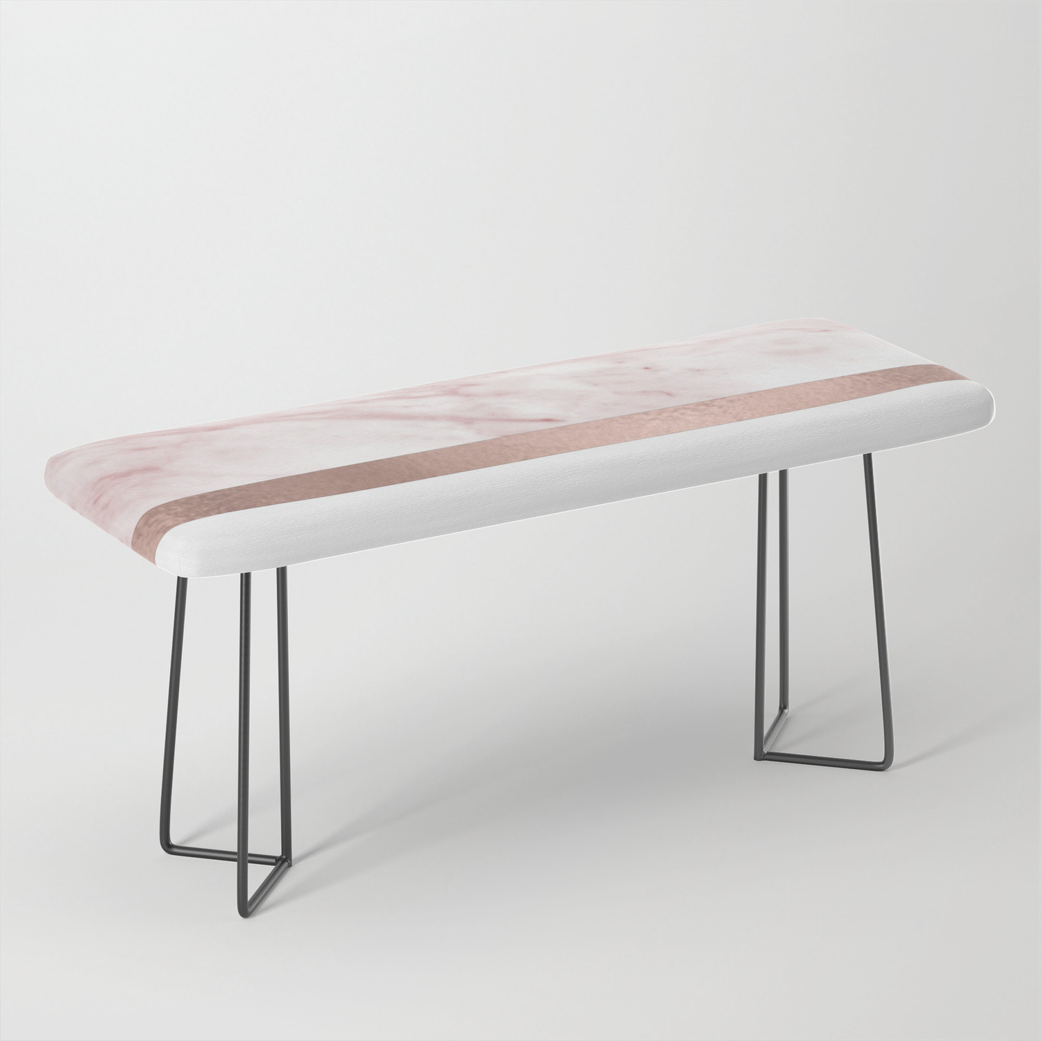 Minimalist Rose Gold Glam Bench By Marbleco Society6