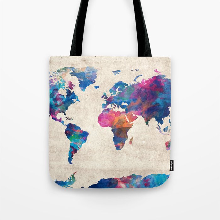 world map Tote Bag