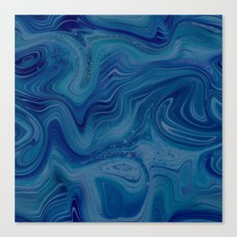 Sapphire Blue Crystal Swirl    Canvas Print