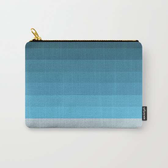 Blue Lagoon stripes pattern Carry-All Pouch