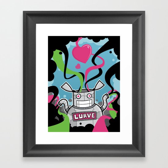 Lurve Bot Framed Art Print