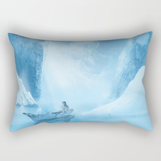 white landscape Rectangular Pillow