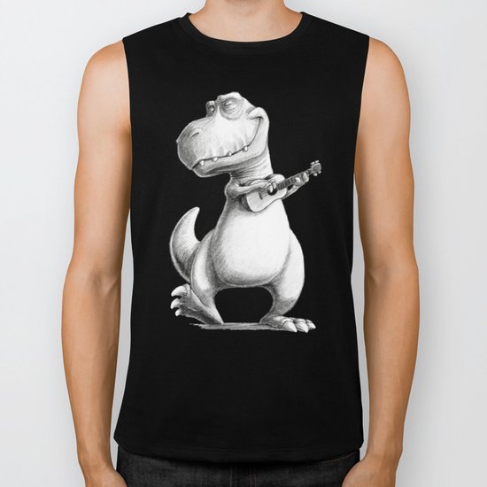 Rockin' Out With A Ukelele Biker Tank