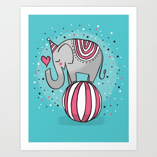 CIRCUS ELEPHANT Art Print