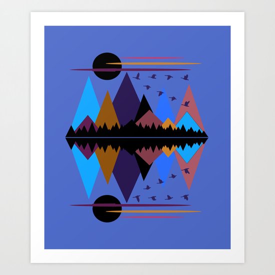 Geese On The Wing Art Print