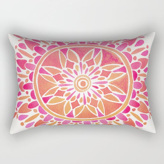 Mandala – Pink Ombré Rectangular Pillow