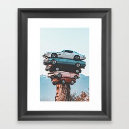 Car Totem Pole Framed Art Print