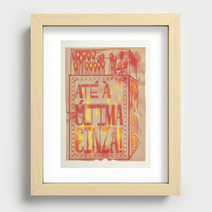 Matchbox Quote Print - Hand Drawn Illustration Recessed Framed Print