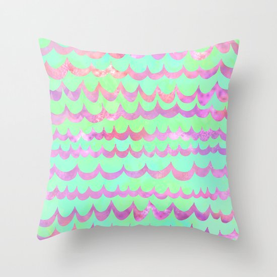 WAVES - Pastel Throw Pillow