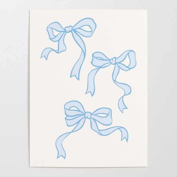 Blue Bows Poster