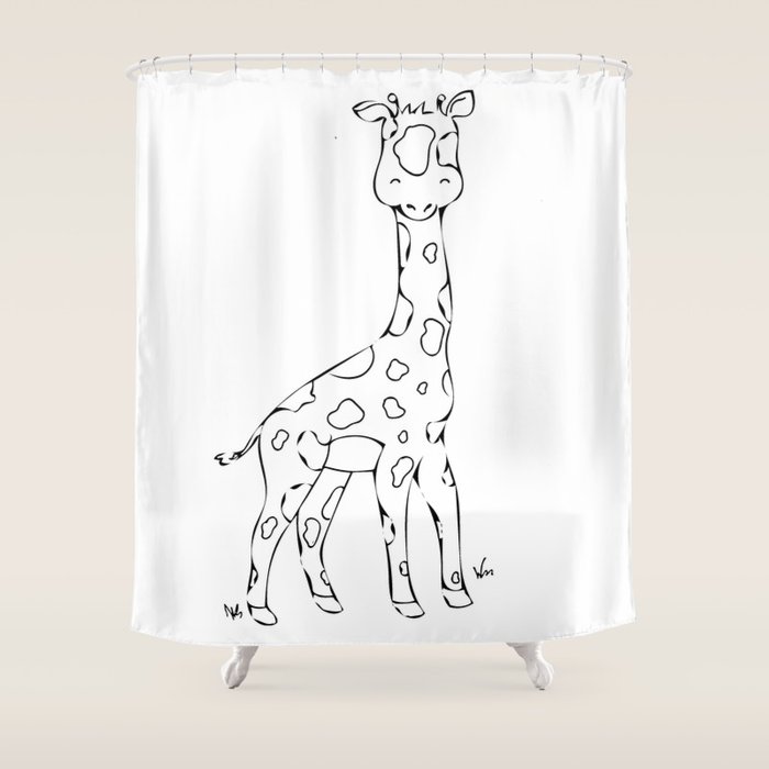 Safari Set Giraffe Shower Curtain by EmmieLou Society6