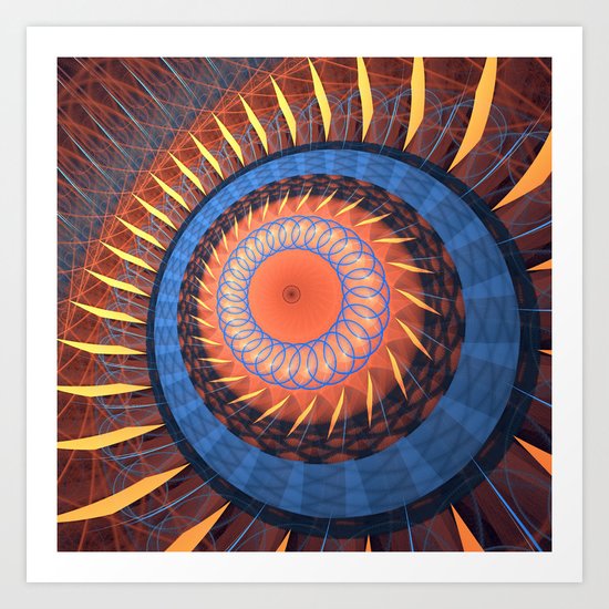 Modern textured geometric abstract Art Print