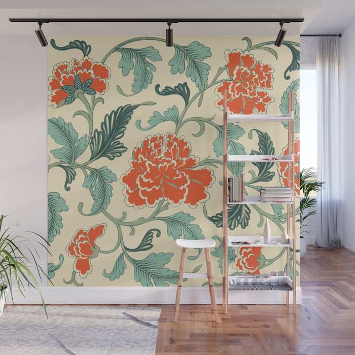 Chinese Peony Wall Mural By Shadowisper Society6