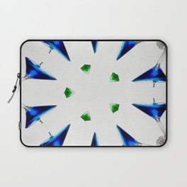 Blue cocktails & martini aperitifs alcoholic beverages mixed drinks wine glass motif painting Laptop Sleeve