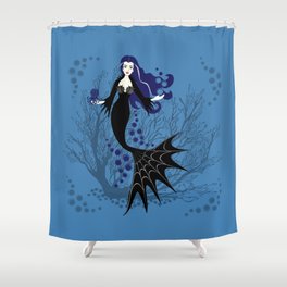 Vampire Mermaid Shower Curtain