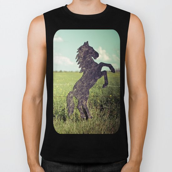 Horse fence Biker Tank